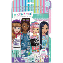 Make It Real  Modedesign-Skizzenbuch: City Style  Inspirierendes Modedesign-Malbuch fr Mdchen  inklusive Skizzenbuch-Schablonenaufklebern und Mo