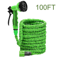 (Green, 100FT) Expandable Garden & Carwash Magic Hose Pipe Spray Gun