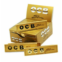 (10 Booklets) OCB GOLD Slim Premium One King Size Rolling Smoking Papers Genuine