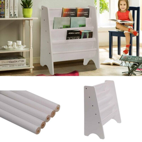 Modern Kids Children Book Shelf Sling Storage Rack Organizer Bookcase 2