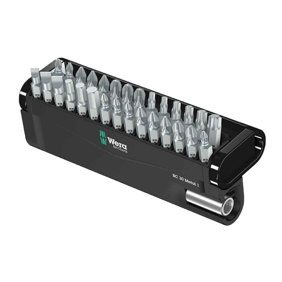 Wera WER057434 Bit-Check Metal PZ PH TX SL Hex Bit 30pc Set