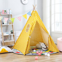 (Yellow) Fairy Children Kids Baby Teepee Wigwam Play Tent In/Outdoor Activity Playhouse