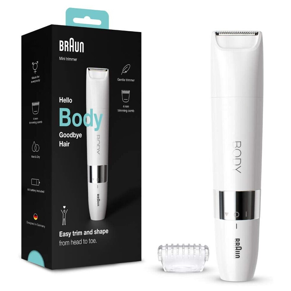 Braun Unisex Body Mini Trimmer Bs1000 Electric Body Hair Trimmer