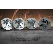 Set of 4 Silver Peugeot alloy wheel caps 60mm