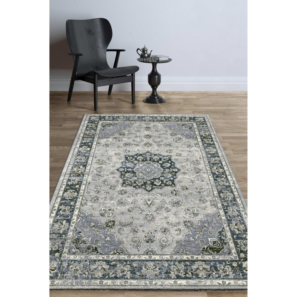Rug Da Vinci Blue/Grey 160x230cm Large Rugs Traditional