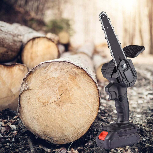 Sierra de cadena elÃctrica sin cable de 6" para podar madera 2