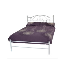 (3FT Single 90cm, White) Sussex Low Foot End And Mesh Base Metal Bed Frame