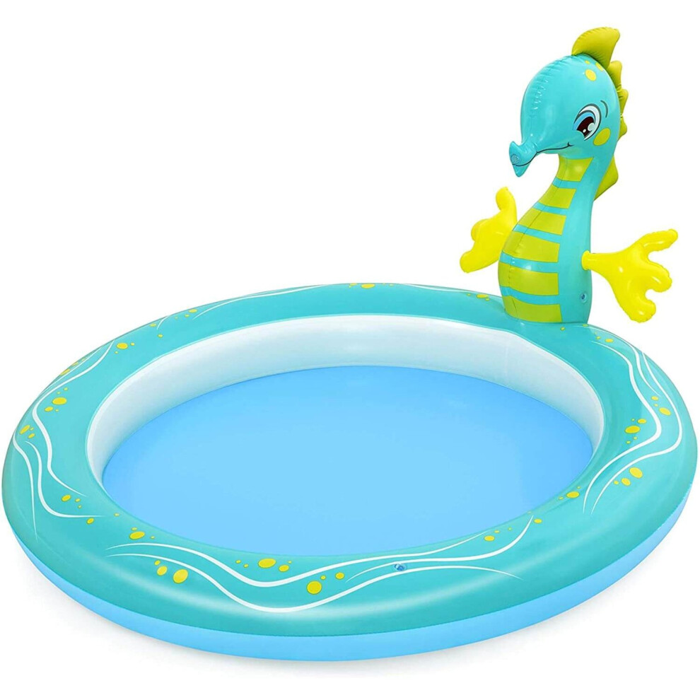 Bestway Kids' Seahorse Sprinkler Paddling Pool