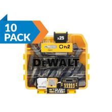 DeWalt DT71521X10 25pc 25mm PZ2 Standard Tic Tac Pozidrive Bits 10pk