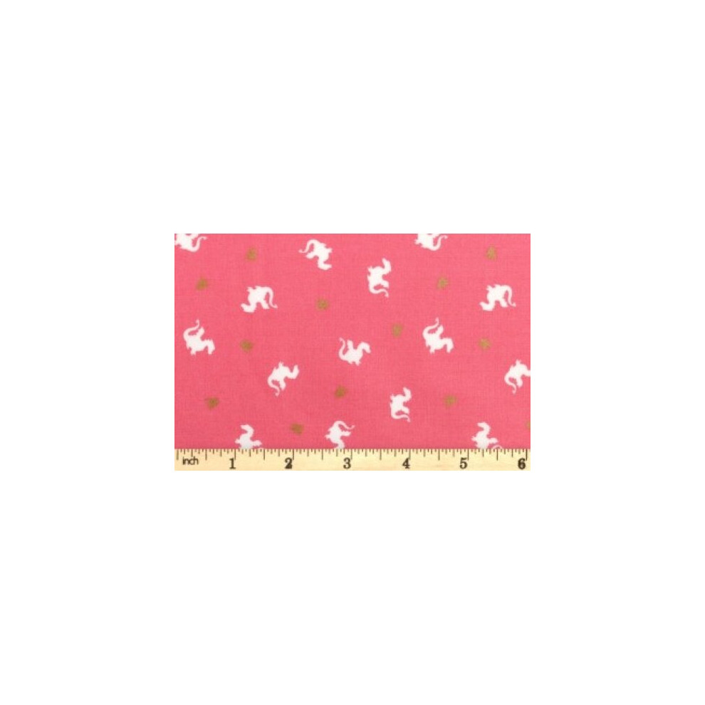 Michael Miller Fabrics Fat Quarter Baby Dragon Magic Pink 100% Cotton Quilting Fabric