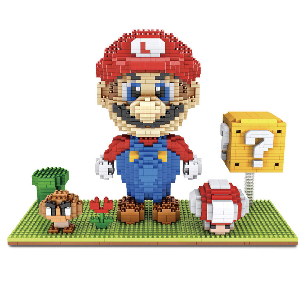 Super Mario Building Blocks Puzzle Figures Educational Brick Toys