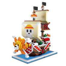 One Piece Thousand Sunny Building Blocks Puzzle Figures Brick Toys