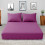 (Double, Purple) Extra Deep Fitted Bed Sheet 2