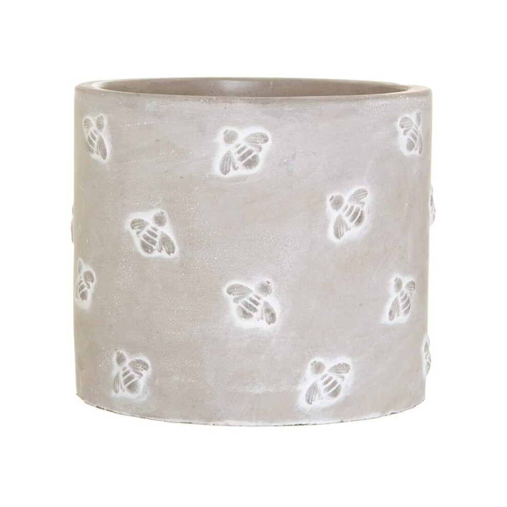 Sass & Belle Queen Bee Cement Planter Slate Grey Design