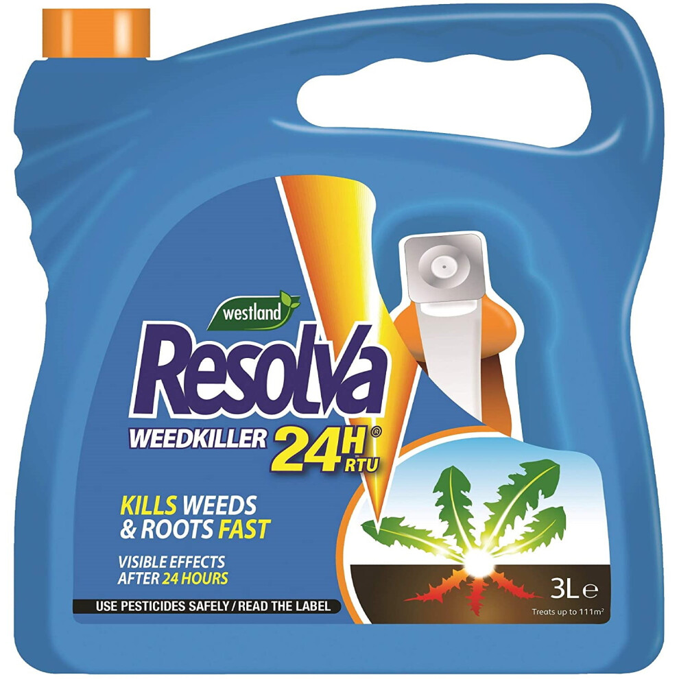 Westland Resolva 24H Ready To Use Weed Killer, 3 Litre & Spray Head