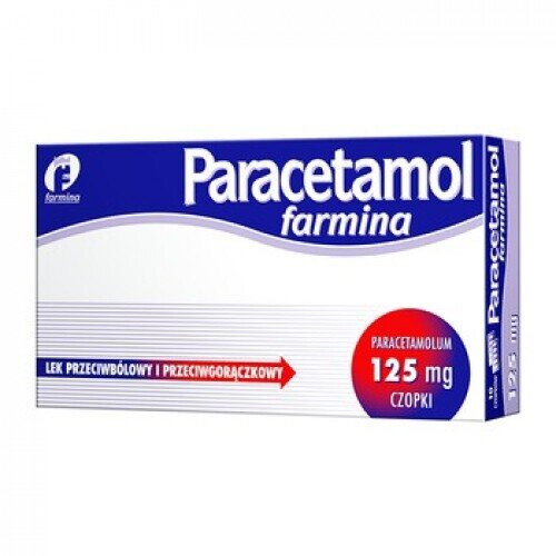 Paracetamol Farmina 125 mg, suppositories, 10 pieces, czopki