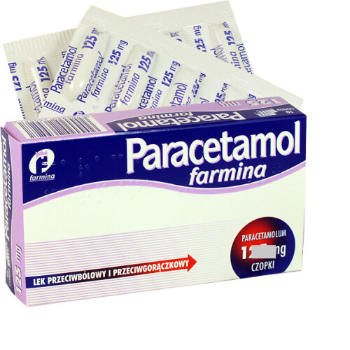 Paracetamol Farmina 125 mg, suppositories, 10 pieces, czopki 1