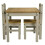 Mercers Furniture Corona Dining Table Set 2 Chairs Grey Wooden Pine Wood Kitchen Square 2