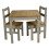 Mercers Furniture Corona Dining Table Set 2 Chairs Grey Wooden Pine Wood Kitchen Square 4