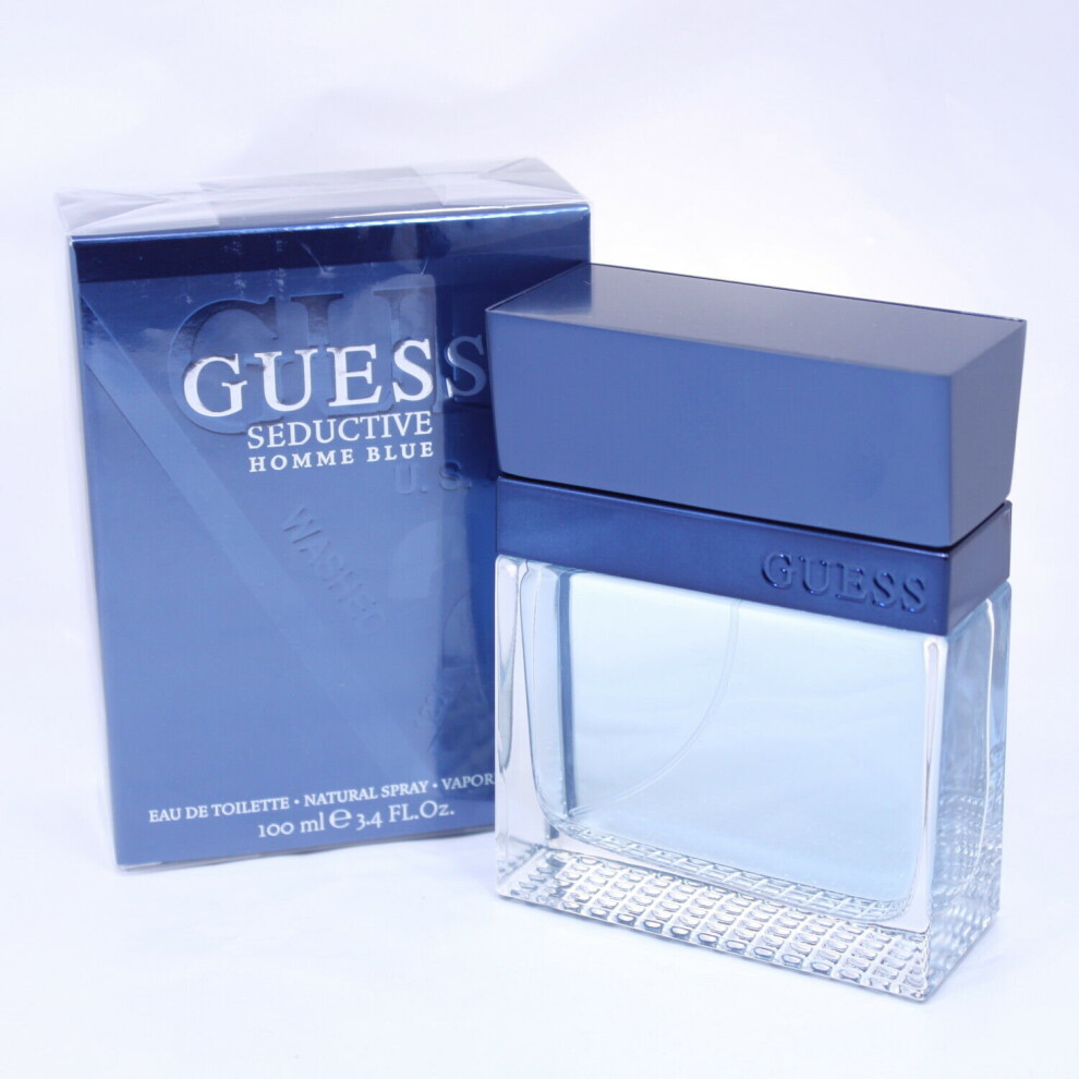 Guess Seductive Homme Blue Cologne Perfume EDT Spray 3.4 oz for Men