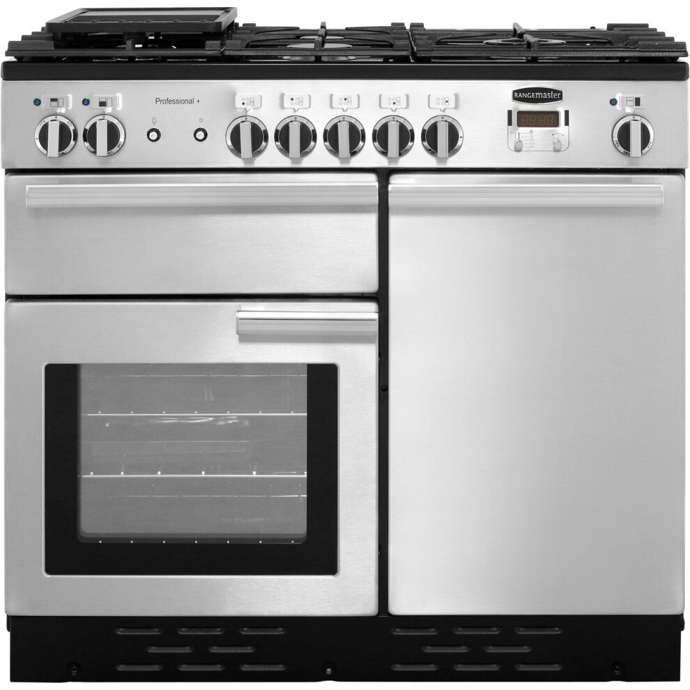 Rangemaster 100cm Dual Fuel Range Cooker - Stainless Steel - Image 5