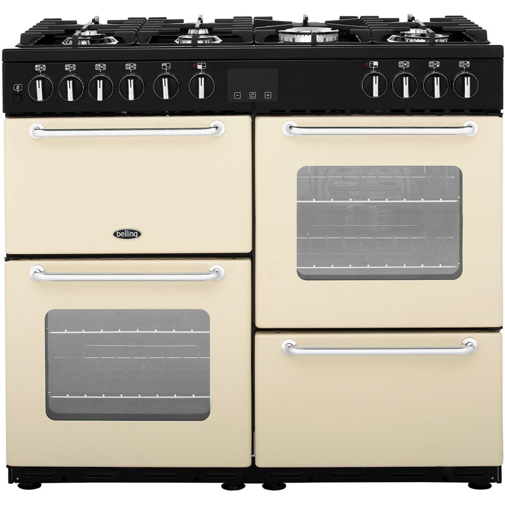 Belling SANDRINGHAM100DFT 100cm Dual Fuel Range Cooker - Cream