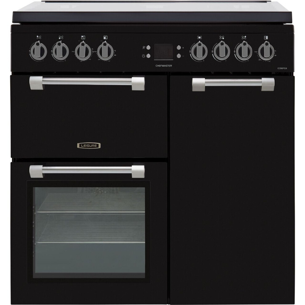 Leisure CC90F531K Chefmaster 90cm 5 Burners  Dual Fuel Range Cooker Black