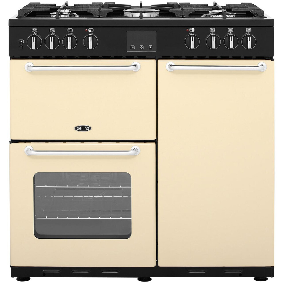 Belling SANDRINGHAM90DFT 90cm Dual Fuel Range Cooker - Cream