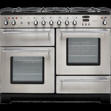 Rangemaster Toledo + TOLP110DFFSS/C 110cm Dual Fuel Range Cooker - Stainless Steel / Chrome