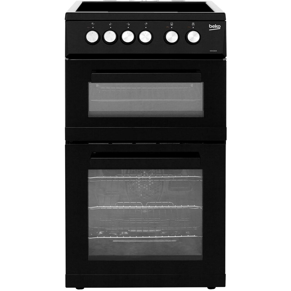 Beko KDVC563AK 50cm Electric Cooker With Ceramic Hob - Black