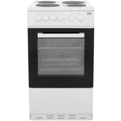 Beko Beko KS530W Free Standing A Electric Cooker with Solid Plate Hob 50cm White New