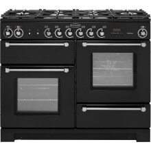 Rangemaster KCH110DFFBL/C Kitchener 110cm 6 Burners Dual Fuel Range Cooker