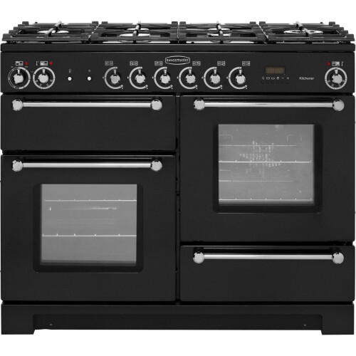 Rangemaster Rangemaster KCH110DFFBL/C Kitchener 110cm 6 Burners  Dual Fuel Range Cooker