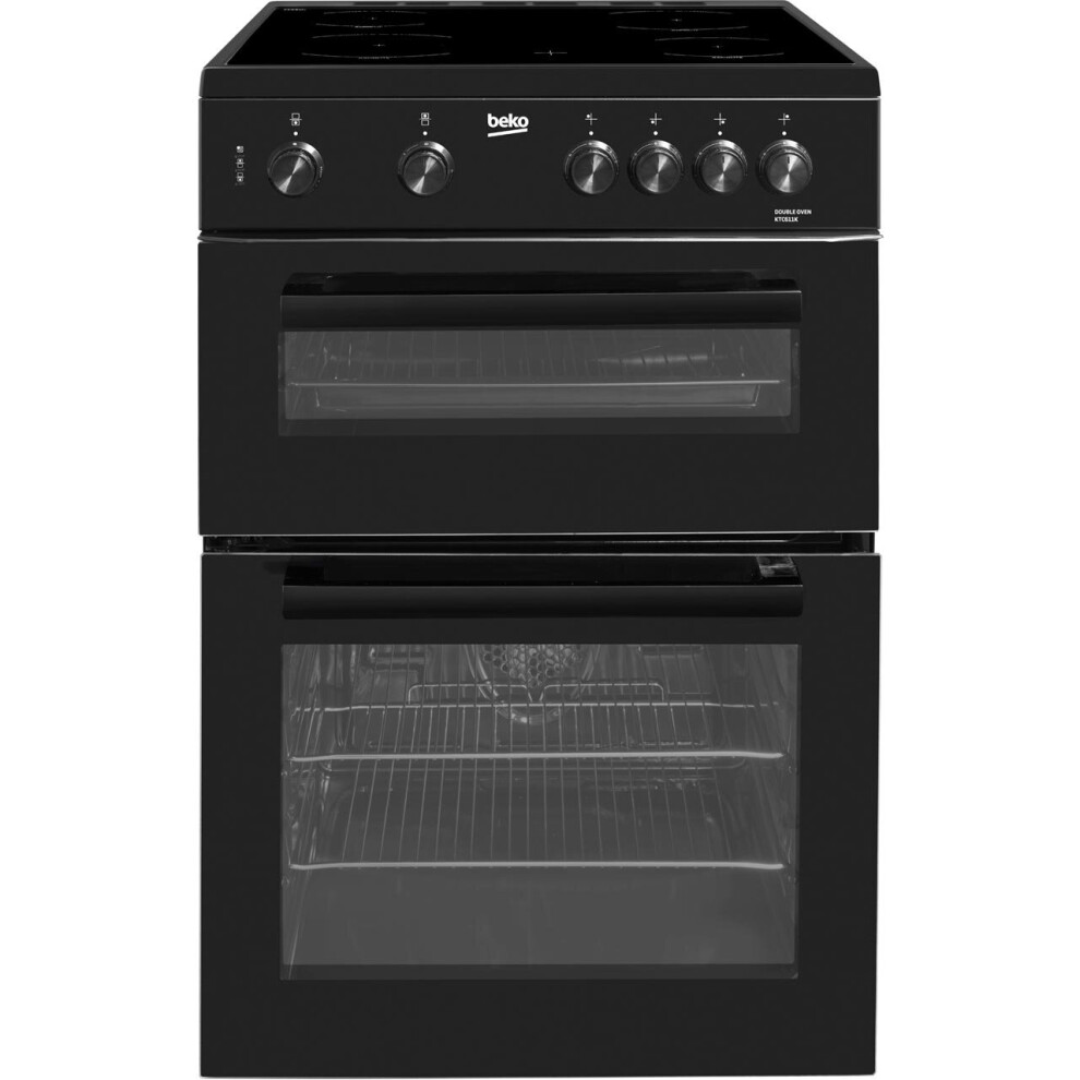 Beko KTC611K 60cm Electric Cooker with Ceramic Hob - Black