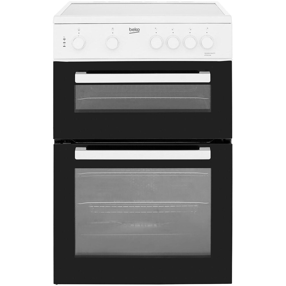 Beko KTC611W 60cm Electric Cooker with Ceramic Hob - White