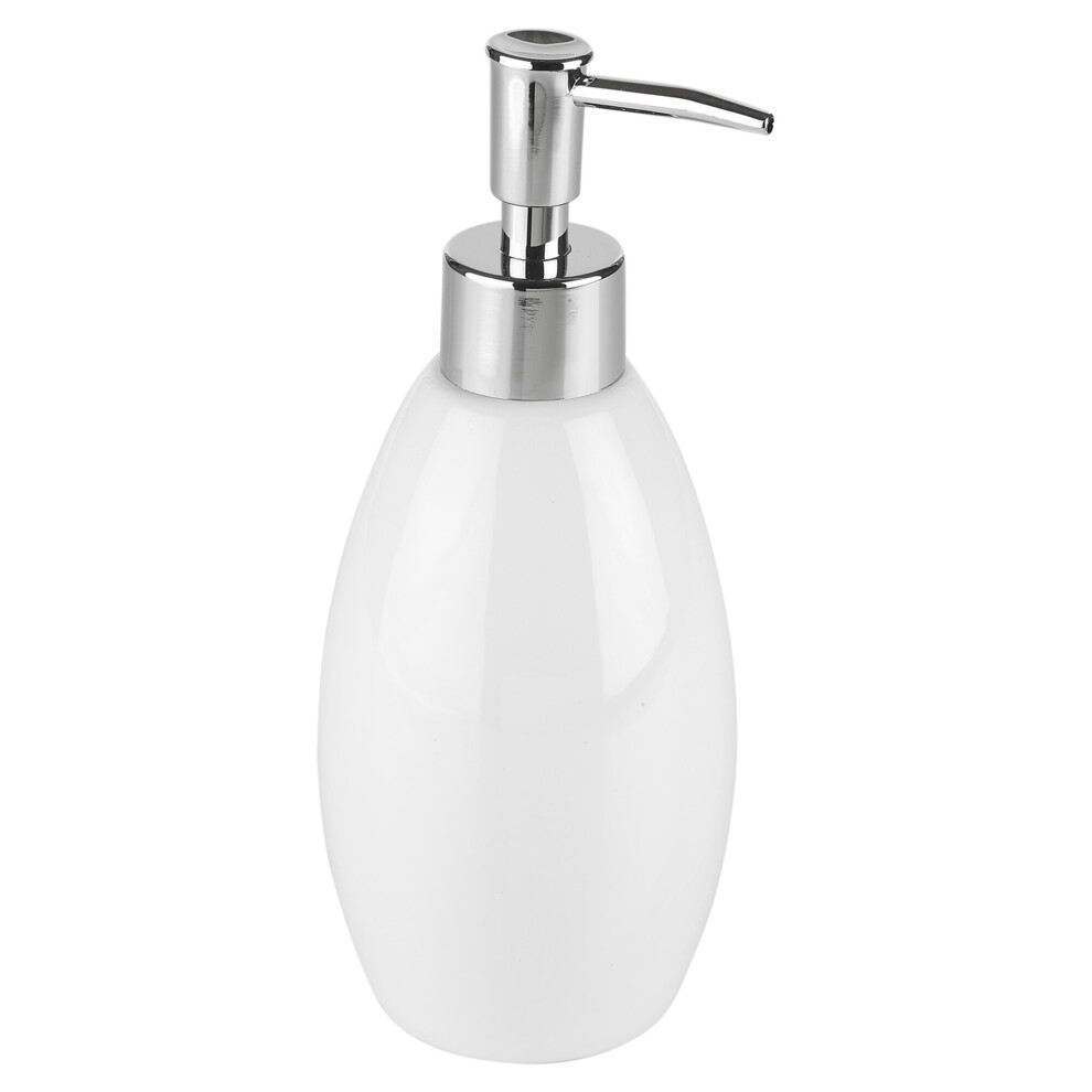 (White, Soap Dispenser) Ridder Ceramic Bathroom Dispenser Toilet Brush Set