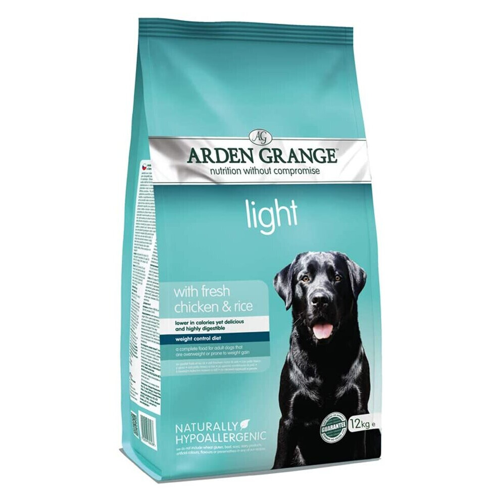 Arden Grange Adult Dry Dog Food Light with Fresh Chicken and Rice, 12 kg