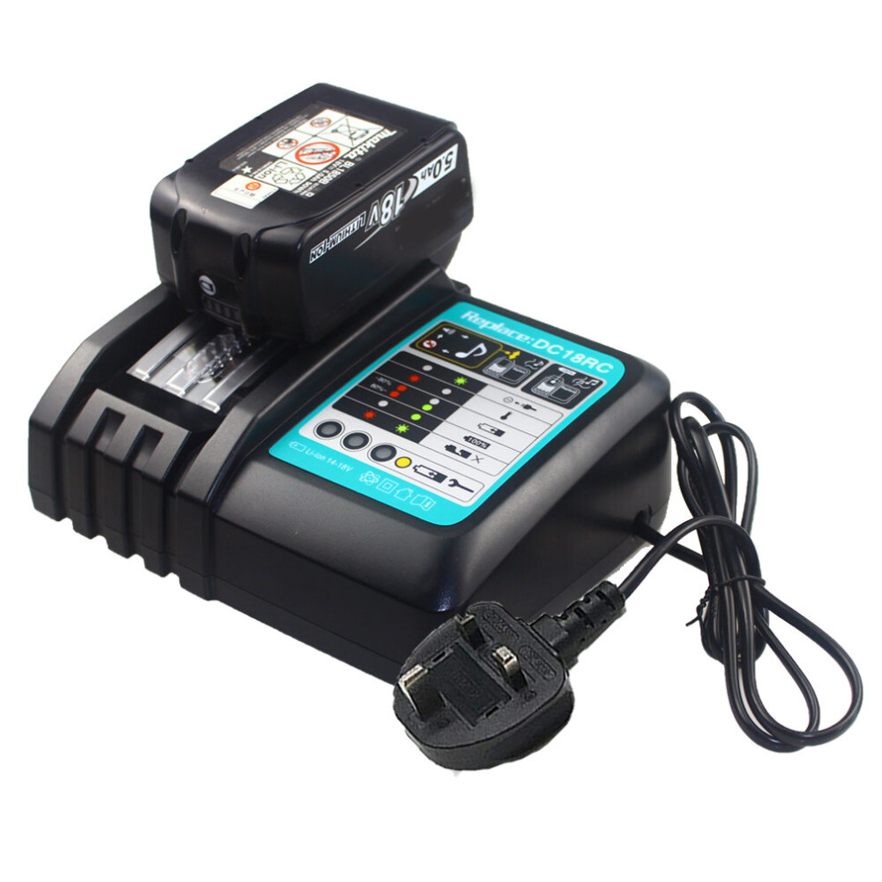 5A Battery Led Display BL1850 DC18RC Charger-Makita Battery Compatible