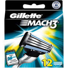 Gillette MACH3 Rasierklingen Packung mit 12 Nachfüllpackungen