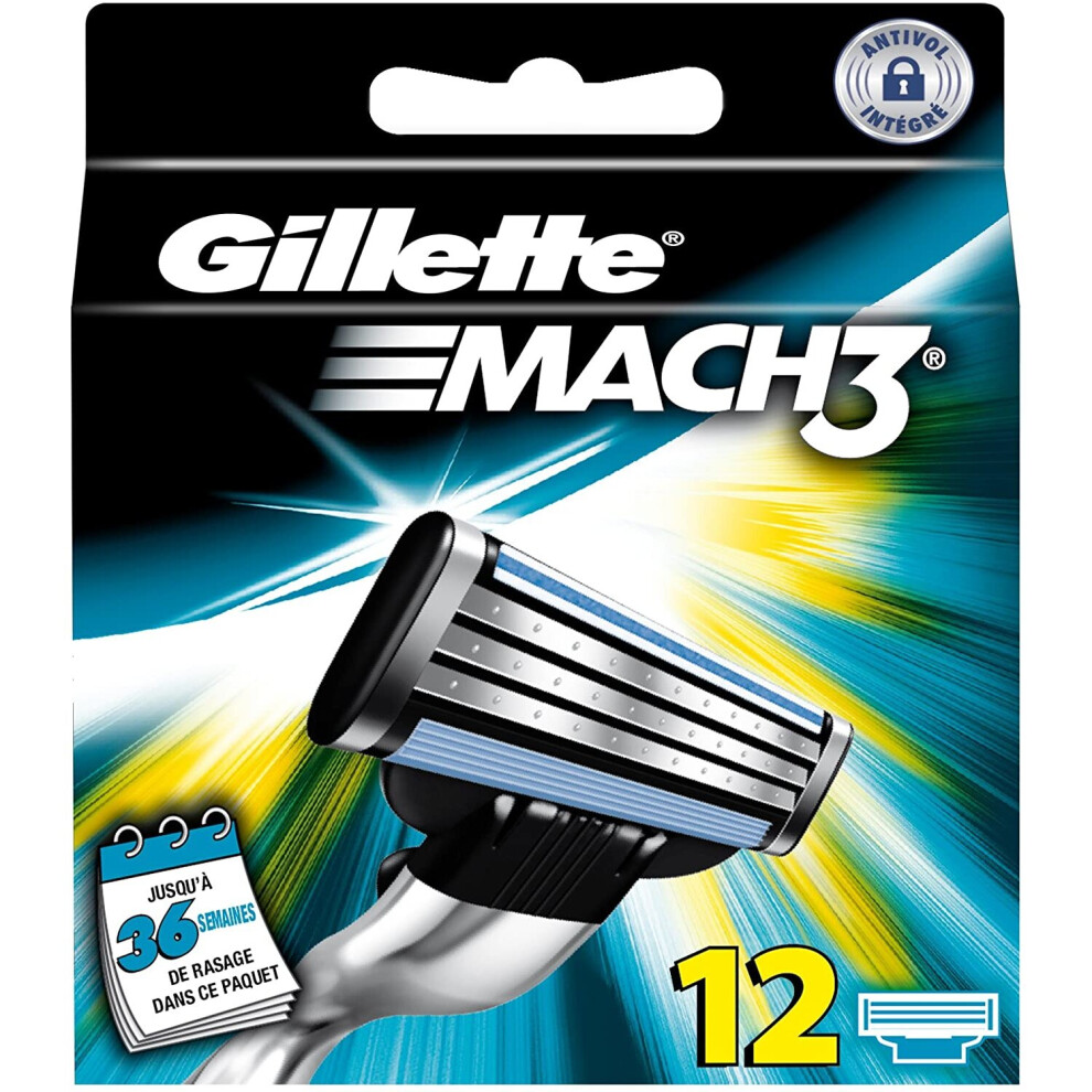 Paquete De 12 Recambios De Cuchillas De Afeitar Gillette MACH3-image