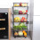 Living And Home (5 Tier) Kitchen Trolley Fruit Vegetable Holder Storage Basket Rack 1