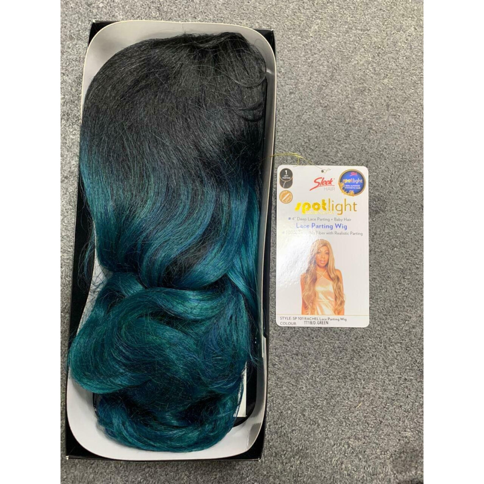 Brand: Sleek Unisex Multicoloured (Tt1b/Darkgreen) Sleek Spotlight 101 Synthetics Lace Nadida Wig,Wavy Hair Pattern Uk Free Postage