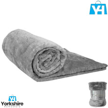 (King (200cm X 240cm), Silver) Roll Mink Throws Super Soft Faux Fur Blanket