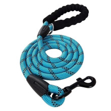 (Blue, Extra Small / Small - 1m) Reflective Rope Dog Lead