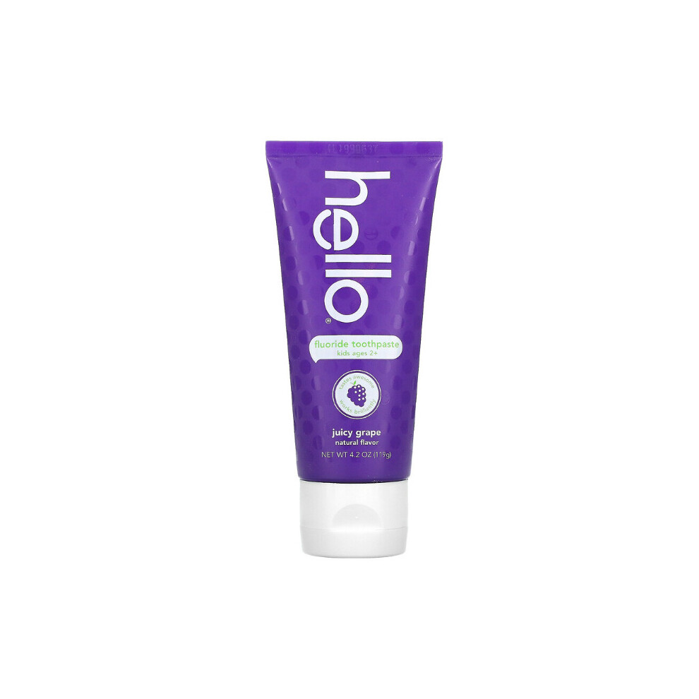 Hello, Kids, Fluoride Toothpaste, Juicy Grape, 119g