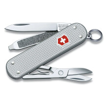 Couteau de poche Victorinox Classic Alox 0.6221.26 - Argent - Lime à ongles et tournevis plat