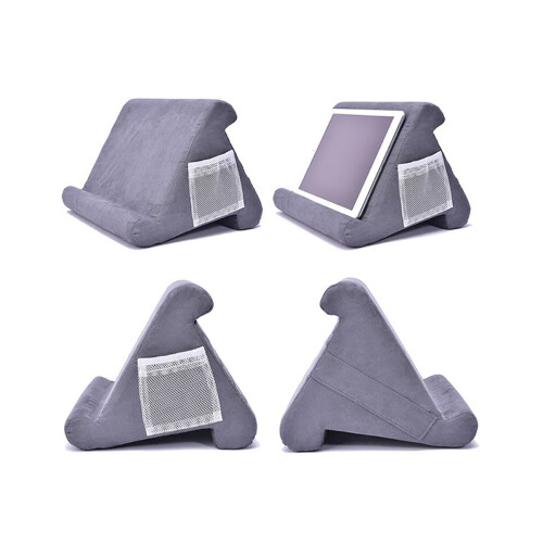 (Grey) Tablet Stand Pillow Holder & Mobile Phone Holder