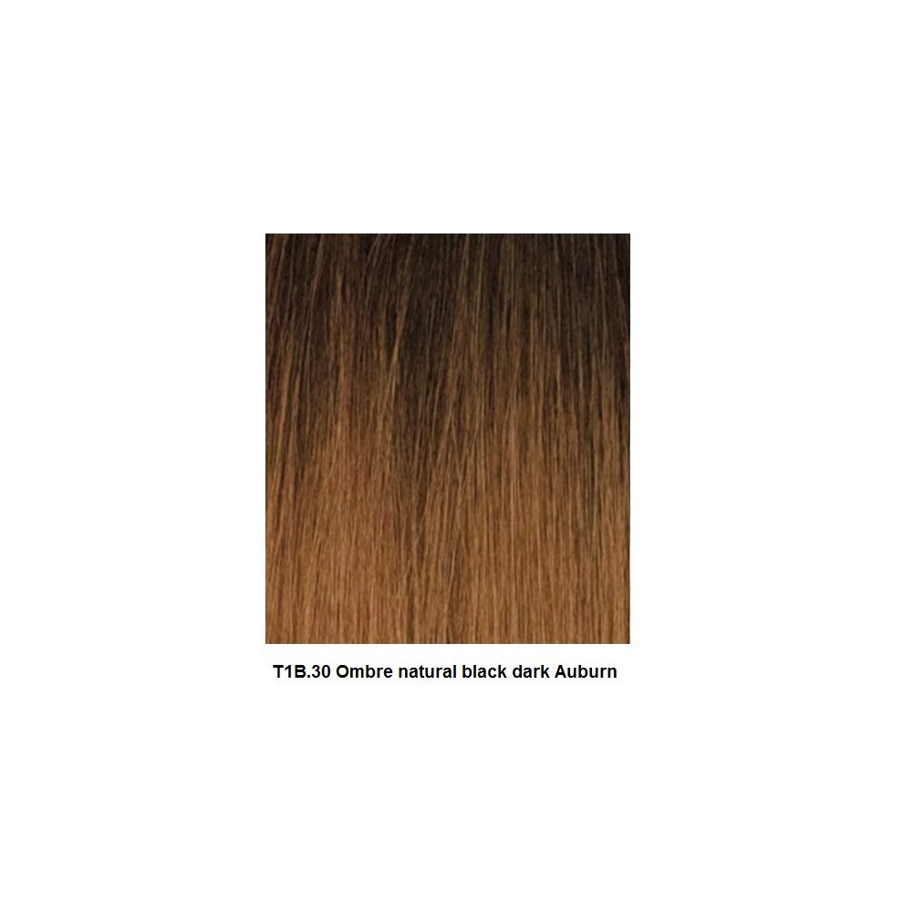 Brand: Sleek Unisex Multicoloured (Tt1b/30 (Natural Black/Auburn Ombre)) Sensationnel Rachel Cloud 9 Hh Synthetic Mix Lace Front Wig