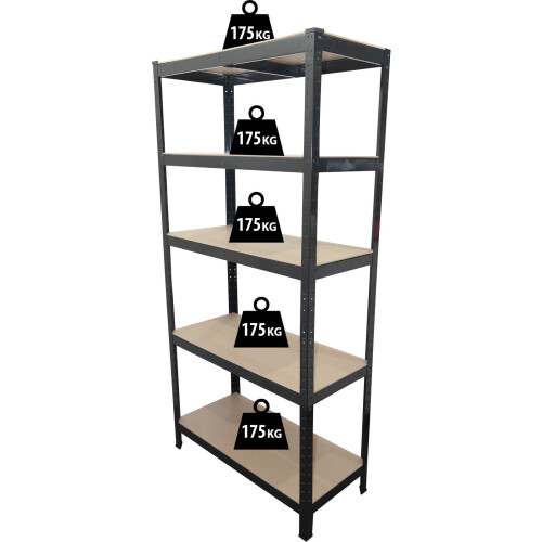 1.5M Black Metal Shelving Unit 2