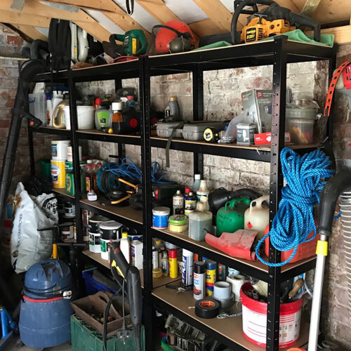 1.5M Black Metal Shelving Unit 1